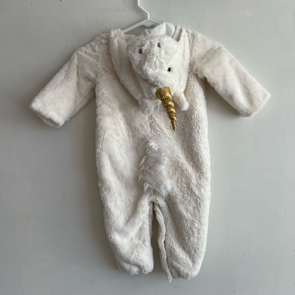 Pottery Barn Kids Unisex Jumpsuit, 12-24M, White